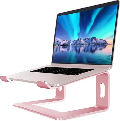 HYFAI Aluminum Laptop Stand Holder for Mac Macbook Pro Air Apple Notebook Metal Riser for 10 to 15.6" Inch Rose In Gold