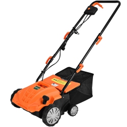 COSTWAY 12Amp Corded Scarifier 13” Electric Lawn Dethatcher W/40L Collection Bag