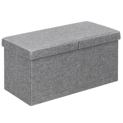 COSTWAY 30" Folding Storage Ottoman W/lift Top Bed End Bench 80L Capacity