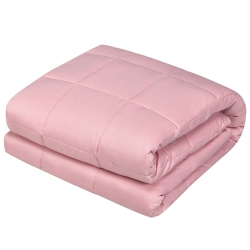 COSTWAY 10Lbs Premium Cooling Heavy Weighted Blanket Soft Fabric Breathable 41"x60" In Pink