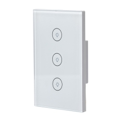AXGEAR Wireless Smart Wall Touch Switch 3 Gang Light Switch Wifi Remote Control Switch