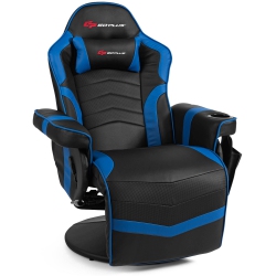 COSTWAY Goplus Massage Gaming Recliner Reclining Racing Chair Swivel