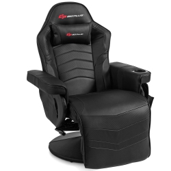 COSTWAY Goplus Massage Gaming Recliner Reclining Racing Chair Swivel