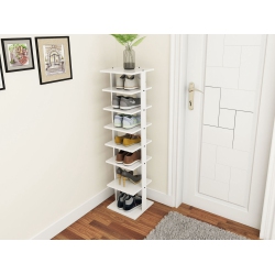 COSTWAY Wooden Shoes Storage Stand 7 Tiers Shoe Rack Organizer Multi-Shoe Rack Shoebox