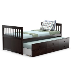 Costway Twin Captain S Bed Bunk, Broyhill Bunk Beds