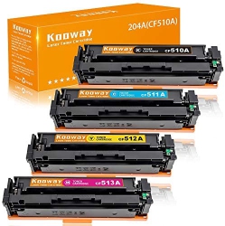 KOOWAY Compatible 204A Toner Cartridge Replacement for HP 204A Cf510A Cf511A Cf512A Cf513A for HP Color Laserjet Pro
