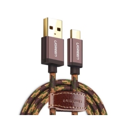 UGREEN USB 2.0 to Tyec C Data & Charging Cable With Braid 1.5M In Brown