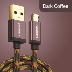 UGREEN Micro USB 2.0 Data Cable Army 1.5M Dark Coffee