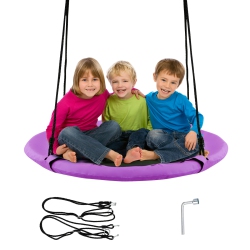 COSTWAY 40" Kids Flying Saucer Swing – In Purple