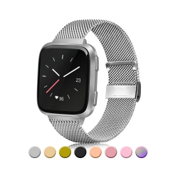 HLD Amzpas Metal Bands Compatible With Fitbit Versa/versa 2/versa Lite/versa Se, Adjustable Metal Wristband Bracelet In Multicolor