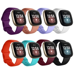 NAVOR Replacement Bands Compatible With Fitbit Versa 3 / Fitbit Sense, Soft Tpu Sport Replacement Wristband for Men/women Smartwatch Accessories