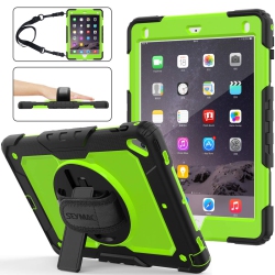 HLD Ipad 9.7 Inch 2018/2017 / Ipad Air 2 / Ipad Pro 9.7 Case, Three Layer Hybrid Drop Protection Case With 360 Rotating Stand