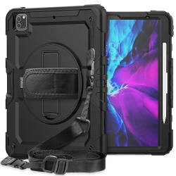 NAVOR Case for Pad Pro 12.9 2021 5Th Gen./2020 4Th Gen./2018 3Rd Gen. \w Built-In Screen Protector/pencil Holder, Rugged Heavy Duty Shockproof