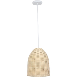 ALL THE RAGES CANADA Elegant Designs Rattan Rattan Dome Downlight Pendant In Natural