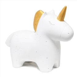 ALL THE RAGES CANADA Simple Designs Ceramic Unicorn Table Lamp In In White