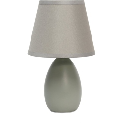 ALL THE RAGES CANADA Simple Designs Ceramic Globe Table Lamp In With Shade In Gray