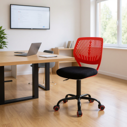 HOMY CASA Task Chair Swivel Adjustable Desk Chair In Pink
