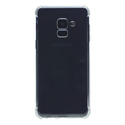 CC Topsave Extra Corner Bumper Soft Tpu Gel Rubber Jelly Tpu Case for Samsung Galaxy A8(18), Clear