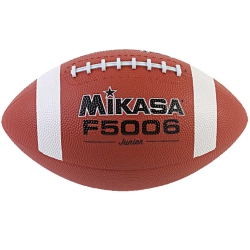 MIKASA F5006 Premium Rubber Football - Pebbly Ball With Moulded Laces, Junior Size 6 In White