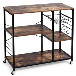 COSTWAY Rolling Industrial Kitchen Baker's Rack