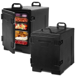 COSTWAY End-Loading Insulated Food Pan Carrier Hot Cold