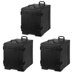 COSTWAY End-Loading Insulated Food Pan Carrier Hot Cold