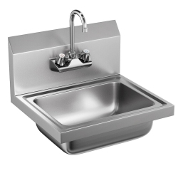 COSTWAY Commercial Stainless Steel Wall Mount Hand Washing Wash Sink Basin With Faucet