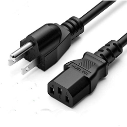 ZHIYWOLL 5Ft3 Prong Ac Power Cord for Personal Computer, Vizio, PC Monitor, Plasma Bravia Uhd Smart Tv, Acer Asus HP Samsung