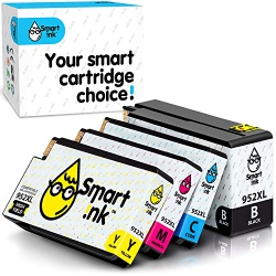 SMART INK Compatible Ink Cartridge Replacement for HP 952 952Xl 4 Pack Advanced Chip Technology to Use With Officejet 8702