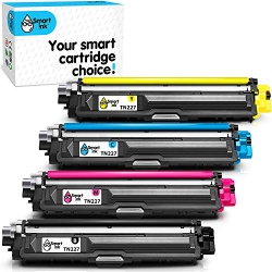 SMART INK Compatible Toner Cartridge Replacement for Brother Tn223 Tn227 Tn-223 Tn-227 (Bk/c/m/y 4 Combo Pack, With Chip)