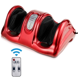 COSTWAY Shiatsu Foot Massager Kneading And Rolling Leg Ankle In Red