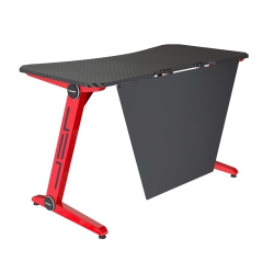 VISCOLOGIC Z Shape 120Cms Width By 60Cms Depth E-Sports Home Office Computer Gaming Desk With Concealed Cable Management And Deflector Cover
