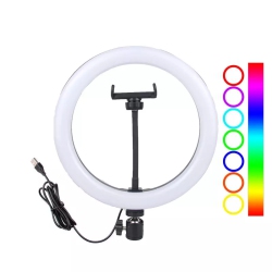 IMGADGETS 10” Selfie RGB Ring Light \w Flexible Phone Holder. Bloggers Ring Light for /live Stream/makeup/photography/meetings - \w Control Operator