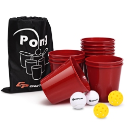 COSTWAY Goplus Yard Pong Giant Pong Game Set Carry Bag Outdoor Backyard Game