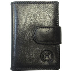 Club Rochelier Genuine Leather Jumbo Card Holder Wallet - Black