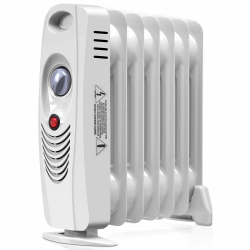 GYMAX 700W Oil Filled Space Heater Radiator W/ Adjustable Thermostat Home Office