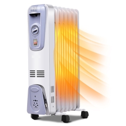 GYMAX 1500W Oil Filled Space Heater Radiator W/ Adjustable Thermostat Home Office