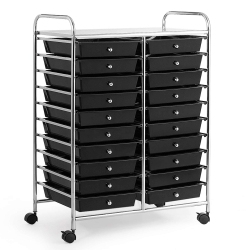 COSTWAY 20 Drawers Rolling Cart Storage Scrapbook Paper Studio Organizer Bins
