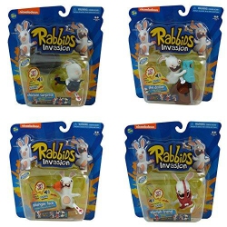 JUST4GAMES Mcfarlane Toys - Raving Rabbids - Sound & Action Figures Series 1 - Set Of 4