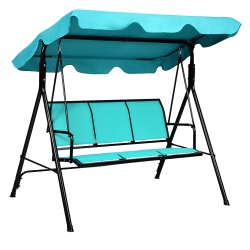 COSTWAY 3 Person Patio Swing Canopy Yard Furniture