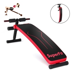 COSTWAY Superfit Folding Weight Bench Adjustable Sit-Up Board Workout Slant Bench