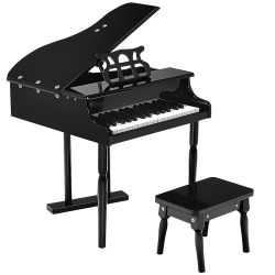 GOPLUS Children 30-Key Piano With Bench – In Black