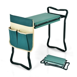 GOPLUS Costway Folding Sturdy Garden Kneeler Gardener Kneeling Pad & Cushion Seat Knee Pad Seat