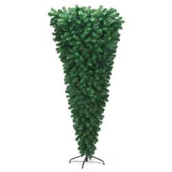 COSTWAY 7Ft Unlit UPSide Down Artificial Christmas Tree With 1000 Branch Tips Holiday