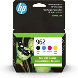HP Original 962 Black, Cyan, Magenta Ink Cartridges (4-Pack) In Yellow