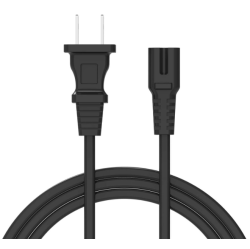 ACCEINFO 2-Slot Ul Certified Power Cord 2 Prong Ac Wall Cable for Led Lcd Tv Samsung Lg Sharp Canon Pixma HP Brother Lexmark Printer Ps2 Ps3 Slim Ps4