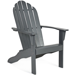 COSTWAY Outdoor Adirondack Chair Solid Wood Patio Garden Furniture