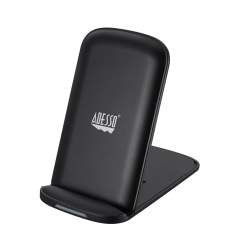 ADESSO Qi-Certified 2 Coil Wireless Charger Foldable Stand