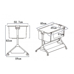 babytrace multifunctional baby bedside bassinet sleeper easy folding portable crib