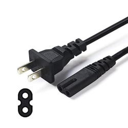 ACCEINFO [Ul Listed] Extra Long 6Ft 2 Prong 18 Awg Tv Power Cord Wall Cable for Samsung Vizio Lg Tv